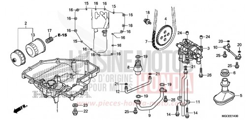 CARTER D'HUILE/POMPE A HUILE CB1100SAE de 2014